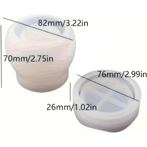 1 Set Jar Resin Silicone Molds with Lid, Epoxy Casting Molds for Storage Bottle, Candle Holder, Candy Container, Flower Pot DIY Craft