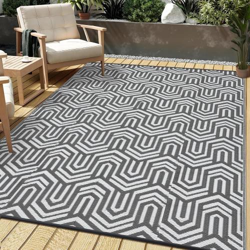 Garvee Outdoor Rug Large Waterproof Reversible Patio Rug