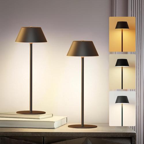 LOFTEK Cordless Table Lamps, Rechargeable Table Lamp, Up to 55 Hrs Ultra-Long Battery Life, Eye-Friendly, Touch Dimming, Portable Wireless Ambient Lighting (Pure Black, 1pack)