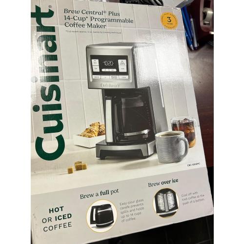 Cuisinart Brew Central Plus 14-Cup Programmable Coffee Maker ‼️has stains/there’s mild coffee grams on the item as well‼️