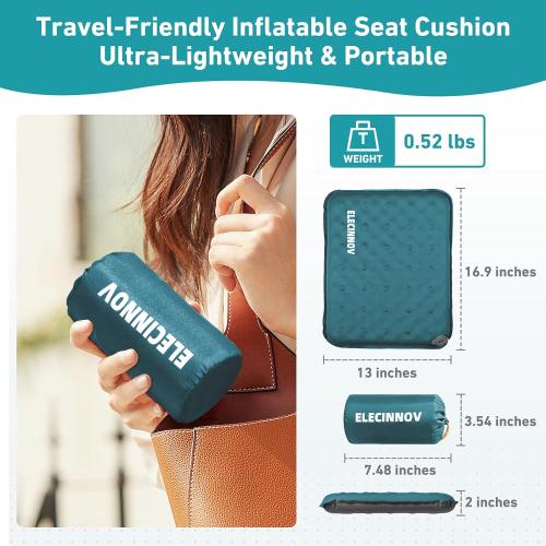 Inflatable Seat Cushion, Self Inflating Compact Stadium Seat Cushion