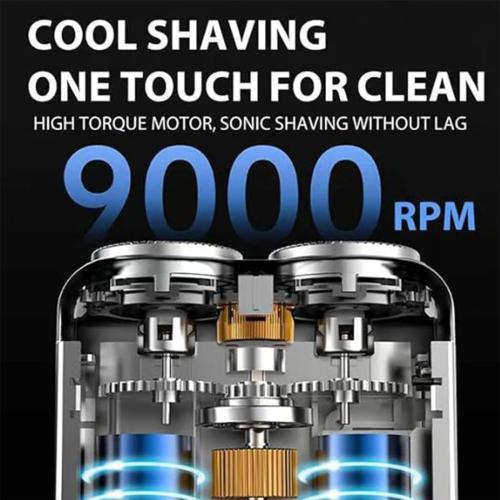 Mini Shaver with Magnetic Blades, Dual Head Rotary Electric Razor, USB Fast Charge Wet Dry Waterproof Travel Shaver for Men, Home Car Use