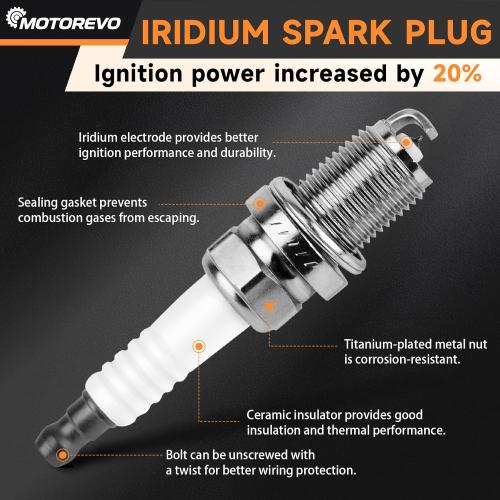 Ignition Coil Pack and Iridium Spark Plugs for 1.4L Turbo Compatible with Buick Encore 2013-2021 & Chevy Trax Cruze Sonic 2011 2012 2013 2014 2015 2016 2017 2018 2019 2020 2021, Replace OE UF669, 2667