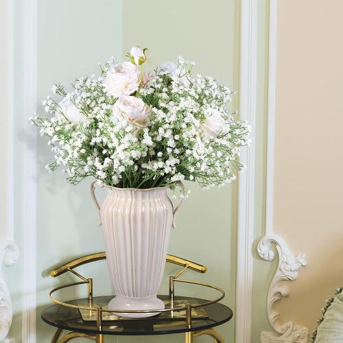 21'' Babys Breath Artificial Flowers 6Pcs White Gypsophila Faux Flowers