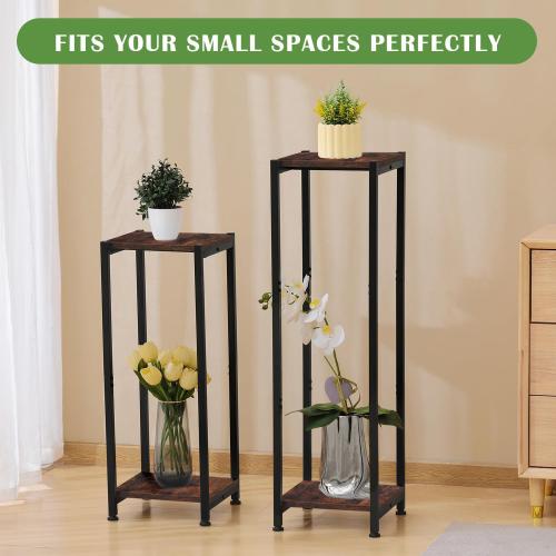 PROBABLE MISSING PART ‼️ Dipion 40 Inch Tall Plant Stand Indoor,2 Tier Pedestal Stand,Rustic Brown