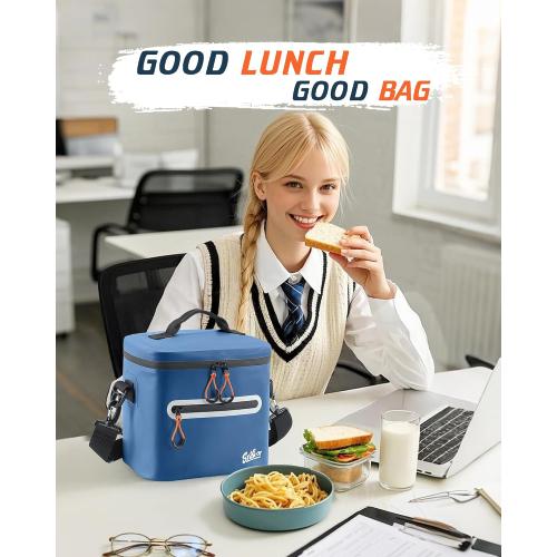 Small Cooler Bag, Mini Ice Lunch Box, Soft-Side Insulated Waterproof Bag