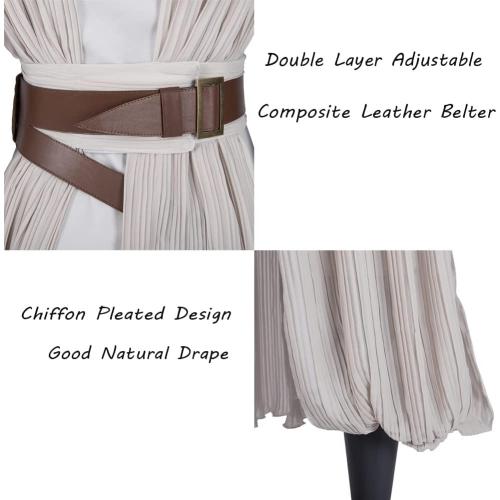 Adult Rey Cosplay Costume Full Set Outfit Halloween Role Play Costume for Women Girls