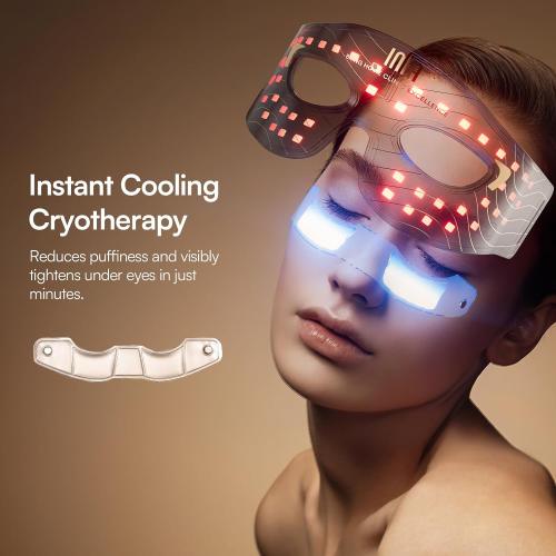 INIA Red Light Therapy Eye Mask for Precision Care, 850nm NIR, Cryotherapy