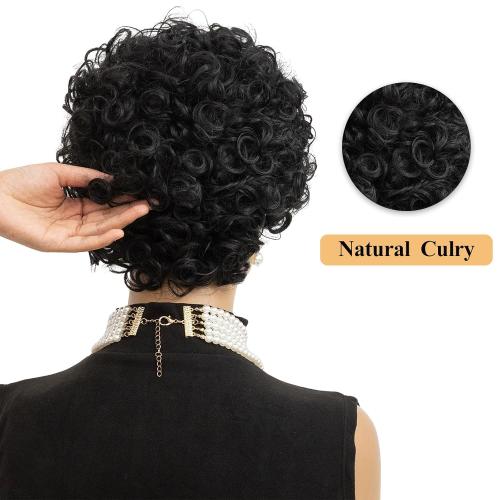 Short Curly Wigs for Black Women Short Pixie Cut Wig Curly Wigs for Women