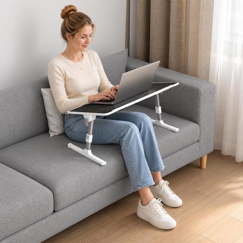 Adjustable Lap Desk, Foldable Laptop Desk for Bed,  Lap Table Black