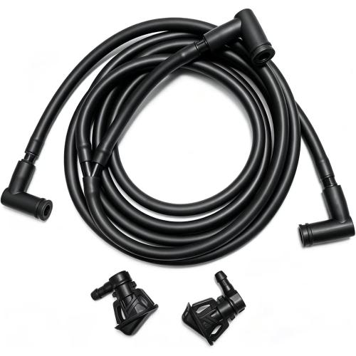 Windshield Washer Hose Jet fluid Spray Nozzles repair kit Compatible with 2013-2019 Wrangler JK JKU, 2013-2017 Jeep Wrangler Replaces 68197414AB, 68164356AB Windshield Washer Hose