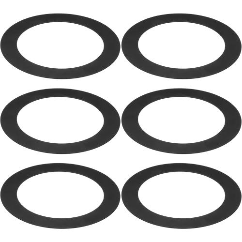 PATIKIL Goof Rings Inner Diameter 3.39, Outer Diameter 4.72, 6 Pcs Metal Goof Rings Cover Recessed Light Trim for Ceiling Wall Fixtures Can Lighting Down Light LED, Matte Finish Black
