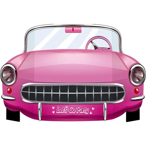 Pink Cars Convertible Photo Booth Props Doll Party Decorations Decor Party Favors for Girls Doll Princess Birthday Party