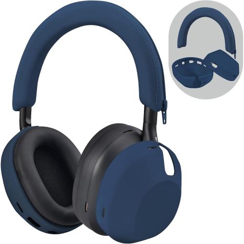 Silicone Case for Sony WH-1000XM5, Sony xm5 Wireless Headphones Protective case Cover (Midnight Blue)