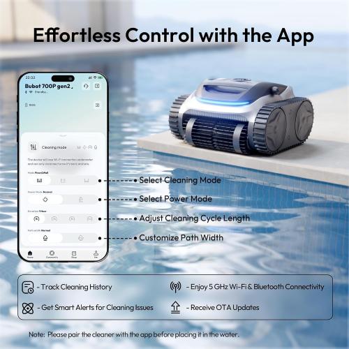 (2026 Upgrade) BUBLUE C10P Gen2 Robotic Pool Vacuum Max to 420 Min Runtime