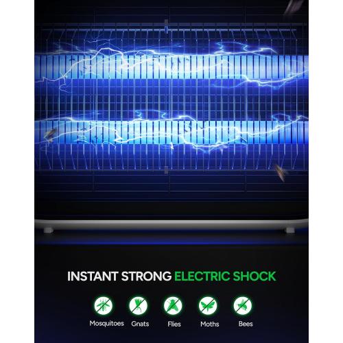 Buzbug Bug Zapper Indoor for 5000 Sq. Ft., 20W Instant Electric Mosquito Zapper, High-Voltage Fly Zapper, Fruit Fly Traps Fly Killer -MA015