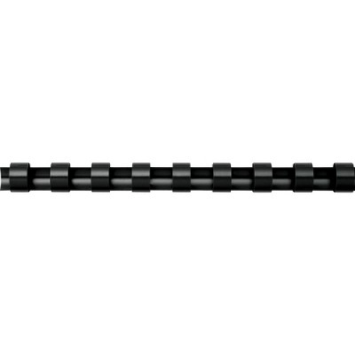 Fellowes Plastic Comb Bindings 1/4 Diameter 20 Sheet Capacity Black Combs/Pack 52366