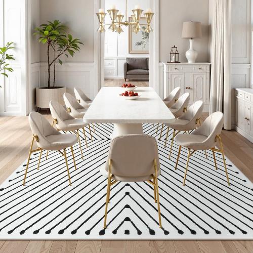 LIVEBOX Washable Area Rug 8x10 - Modern Area Rugs for Living Room with Non-Slip Backing, Non-Shedding Indoor Carpet for Bedroom Dining Room Home Office