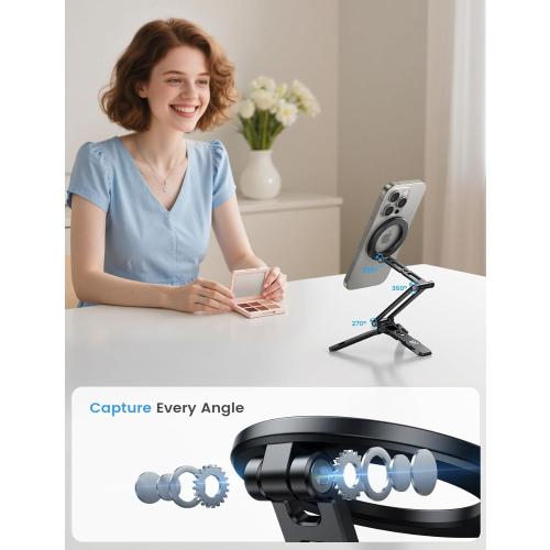 Lamicall for MagSafe Tripod Stand Ultra-Compact with 1/4 Screw, Arca, Hook