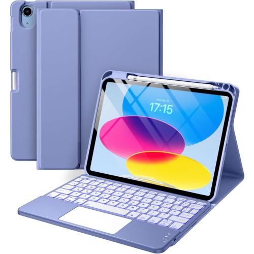 Harvopu for iPad A16 11th/10th Generation Case with Keyboard, Folio Cover