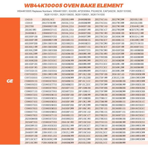 【Upgraded】WB44K10005 wb30x46987 WB44K10001 Oven Bake Element Fit for GE Hotpoint Americana Oven model RB526H3WW,RB757BH1WH,RB787WH1WW,RB787CH2CC,JBS03H2WH,36291114101,ABS200P1WW, JB14Y1DC by Beaquicy