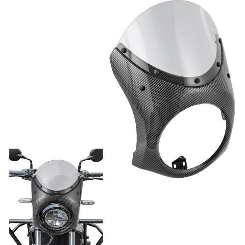 Headlight Cowl with Smoke Windshield for Eliminator 500 24-25, Carbon Fiber
