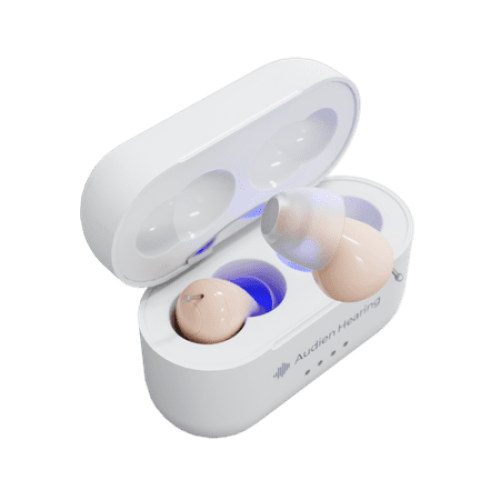 Audien Hearing Atom Pro 2 Rechargeable, over the counter, Hearing Aid, 0.6 lb – Comfortable, Lightweight, Battery