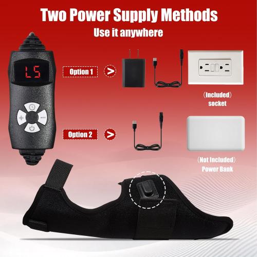 Wearable Red Light Therapy Wrap for Body Pain Relief - 3-in-1 660nm Red & 850nm Near-Infrared LED Pad with Heat for Muscle Repair, Feet, Knee, Ankle, Foot, Hands, & More Body Areas
