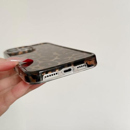 for iPhone 16 Pro Max Glitter Leopard Print Phone Case