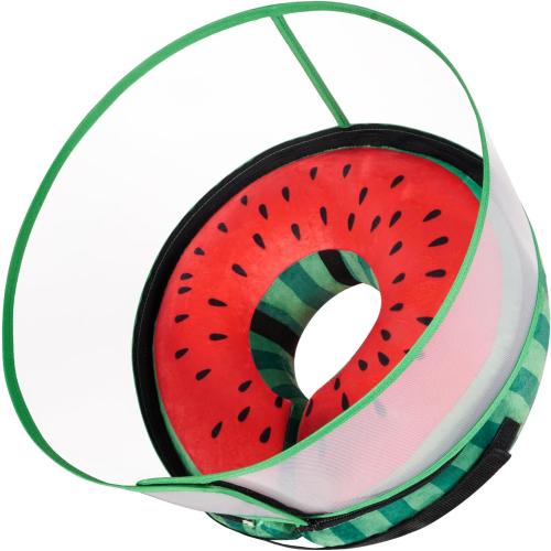Inflatable Dog Cone Collar with Detachable Enhanced Anti-Licking Shield, Soft Neck Donut Collar for Dogs After Surgery, Adjustable Dog Cone Alternative for Large Medium Small Dogs & Cats