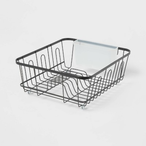 Small Steel Dish Drainer Black - Brightroom™ ‼️missing the tray where the spoons go in‼️