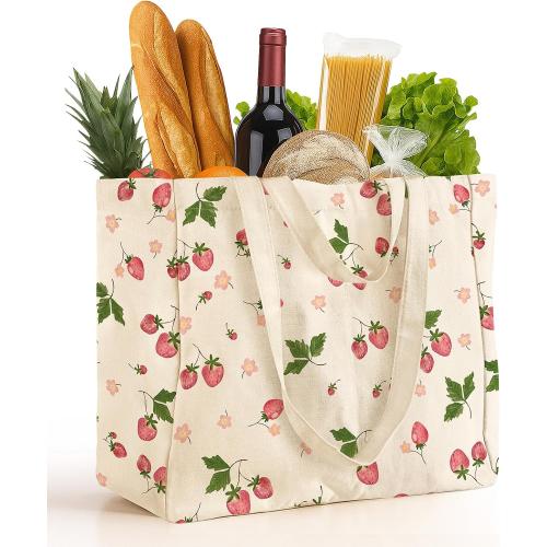 Miss Adola Cute Extra Large Canvas Grocery Tote Bag
