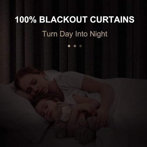 100% Blackout Shield Linen Blackout Curtains for Bedroom 108 Inches Long, Back Tab/Rod Pocket Living Room Drapes, Thermal Insulated Blackout Curtains 2 Panels Set, 50 W x 108 L, Grey