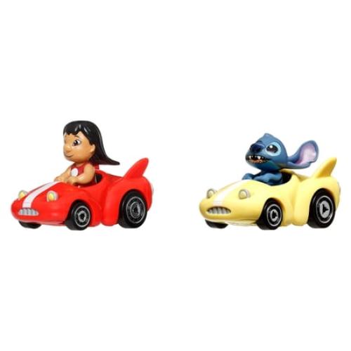 Hot Wheels RacerVerse Die-Cast Cars, Set of 2 Toy Vehicles with Character Drivers Optimized for RacerVerse Track (Styles May Vary)
