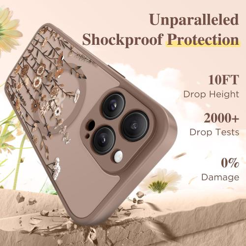GVIEWIN for iPhone 16 Pro Case Compatible with MagSafe Screen Protector