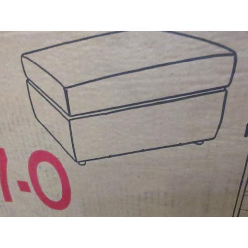 Blue Square Ottoman