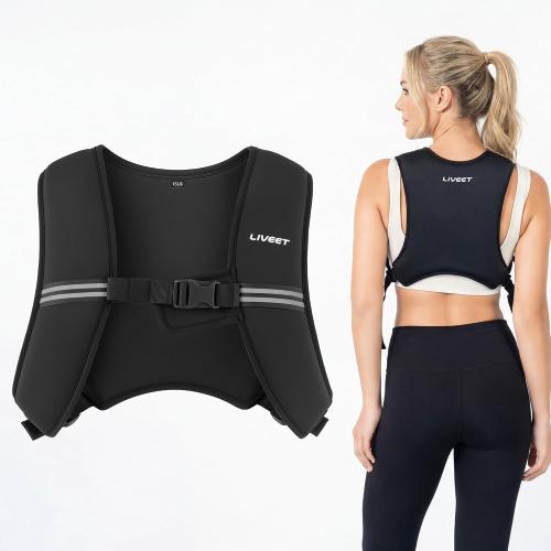 Weighted Vest for Women Men, Soft Iron, Reflective Strips