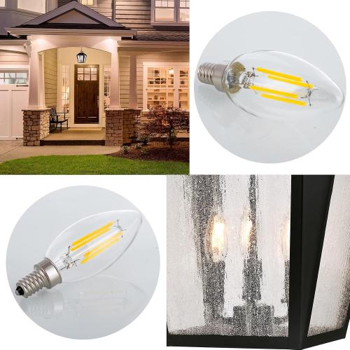 SHUWDKAR 12 Volt Candelabra Bulbs LED 4W E12 Bulbs 40 Watt Equivalent 3000K