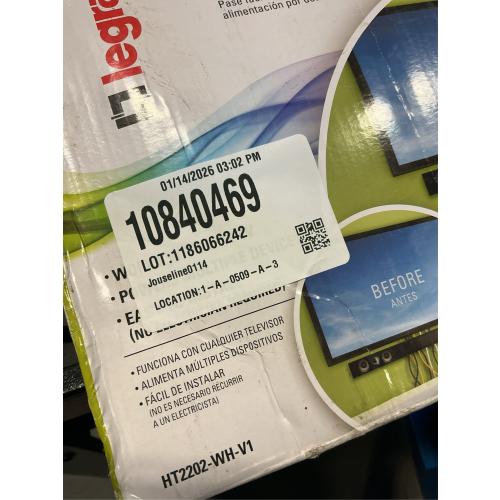 Legrand On-Q 4-27/64-in x 10-in PVC White Flat Screen Tv Kit