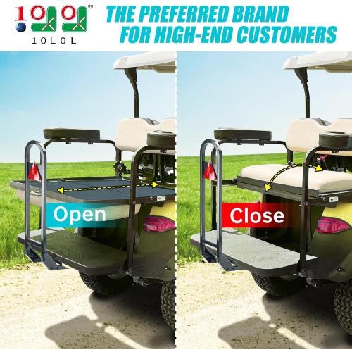 10L0L Golf Cart Rear Seat Grab Bar - Heavy Duty Safety Grab Bar w/Triangle Reflector for Rear Seat Passenger Security, Universal for Yamaha EZGO Club Car