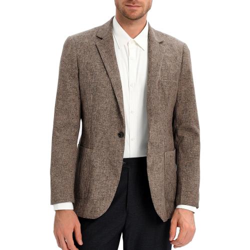 Size Medium Khaki Men's Sport Coats & Blazers Linen Suit Jacket for Men Casual Sport Coat Lightweight Suits Blazer Jacket for Men Business Work Office Slim Fit One Button Fashion 2024