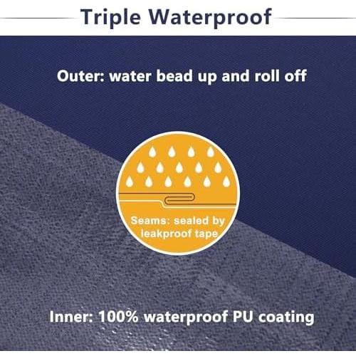 Favoyard Patio Chair Cushions 20 x 20 x 3 Inch Waterproof Outdoor Seat