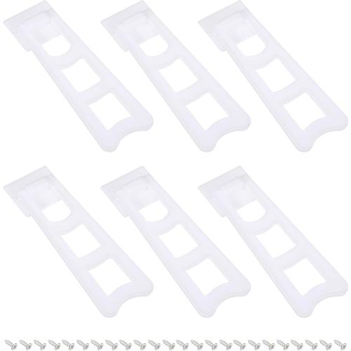 PATIKIL 5.83 Easel Back, 6 Sets Plastic Picture Frame Back Stand Photo Frame Easel Back Support with Screws for Crafts Art Frames Supplies Paintings Display, White