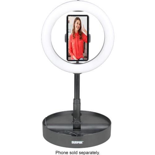 Tocad - Sunpak Self Storing Ring Light Vlogging Kit - Black