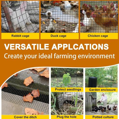 Black Hardware Cloth 1inx36inx100ft, Chicken Wire Fencing, 17 Gauge, Vinyl PVC Coated Mesh, Welded Wire mesh, Perfect for Gopher Wire, Rodent Mesh, Tree Guard, Chicken Coop, with Tools