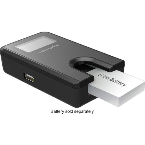 Digipower - Digital camera travel charger for Nikon batteries (EL5, EL8, EL10, EL11, EL12, EL19) - Black