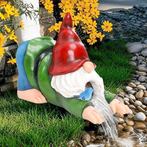 Gnome Gutter Downspout Extensions, Gutter Downspout Decorative Garden Decor