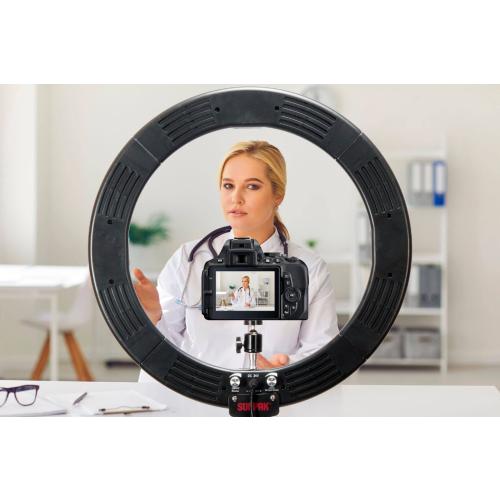 Sunpak - LED 448 19 Bi-Color Ring Light Kit - Black