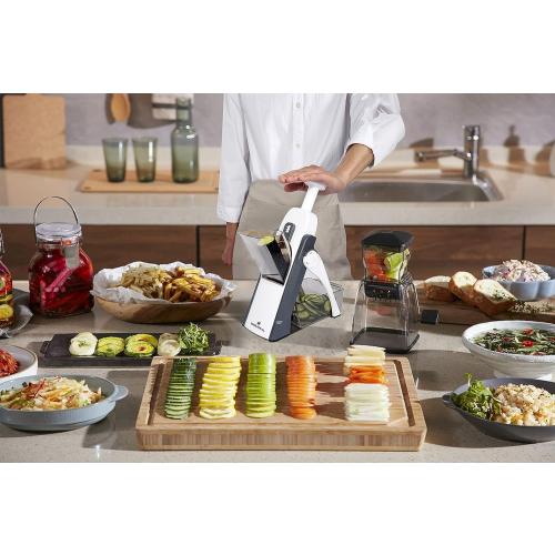 ONCE FOR ALL Safe Mandoline Slicer Kitchen, All in 1 Vegetable Slicer, Gray
