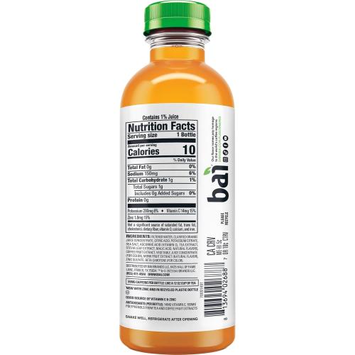 Bai Antioxidant Infused Water Beverage, Costa Rica Clementine, with Vitamin C and No Artificial Sweeteners, 18 Fluid Ounce Bottle, 12 Pack